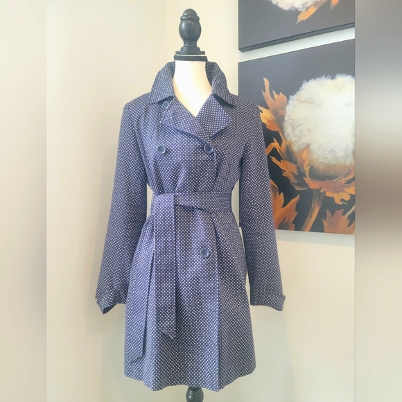 Vintage Tommy Hilfiger Polka Dot Trench Coat - Picture 2 of 10